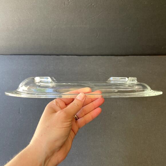 Vintage Pyrex Clear Tree of Life Meat Platter Roasting Plate 815 - Picture 8 of 10